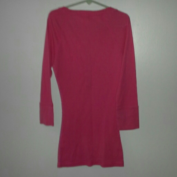 Forever 21 Pink Button Down Henley NWOT - Picture 2 of 4